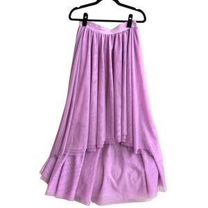 Anthropologie Lilac High-Low Skirt